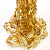 Beer Quartz 7-18mm Smooth Nugget Shape AAA Grade Gemstone Beads Strand - Total 1 Strand of 15 Inch.