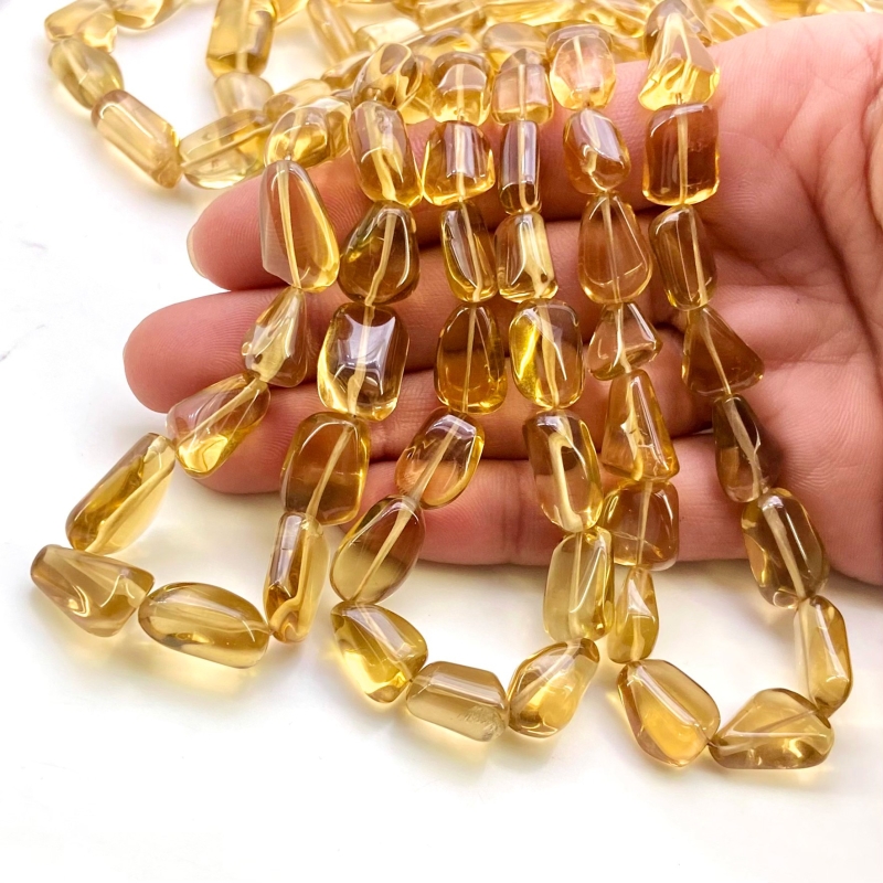 Beer Quartz 7-18mm Smooth Nugget Shape AAA Grade Gemstone Beads Strand - Total 1 Strand of 15 Inch.