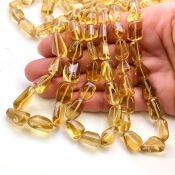 Beer Quartz 7-18mm Smooth Nugget Shape AAA Grade Gemstone Beads Strand - Total 1 Strand of 15 Inch.