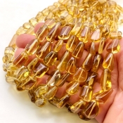 Beer Quartz 7-18mm Smooth Nugget Shape AAA Grade Gemstone Beads Strand - Total 1 Strand of 15 Inch.