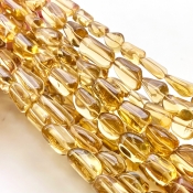 Beer Quartz 7-18mm Smooth Nugget Shape AAA Grade Gemstone Beads Strand - Total 1 Strand of 15 Inch.