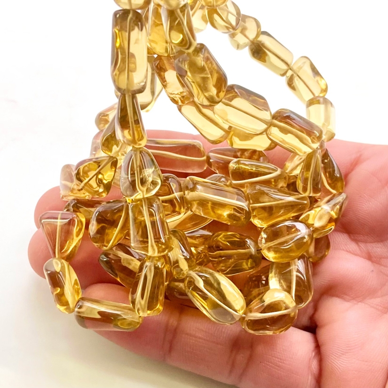 Beer Quartz 7-18mm Smooth Nugget Shape AAA Grade Gemstone Beads Strand - Total 1 Strand of 15 Inch.