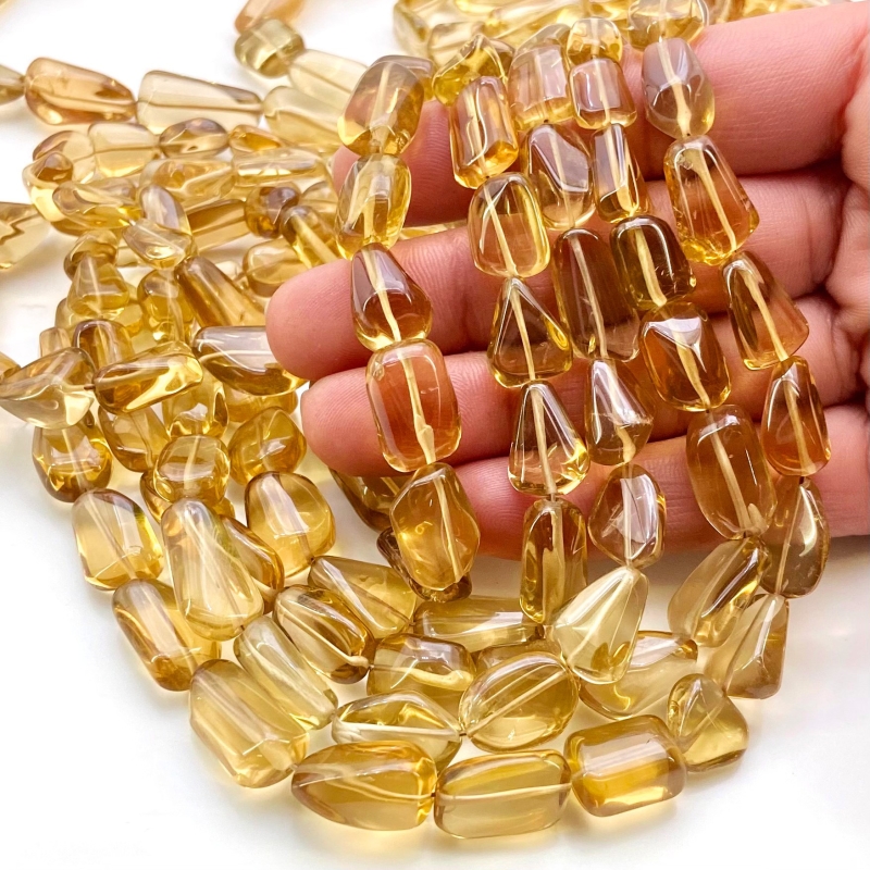 Beer Quartz 7-18mm Smooth Nugget Shape AAA Grade Gemstone Beads Strand - Total 1 Strand of 15 Inch.