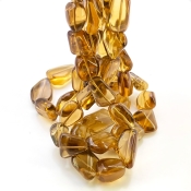 Beer Quartz 12-23mm Smooth Nugget Shape AAA Grade Gemstone Beads Strand - Total 1 Strand of 16 Inch.