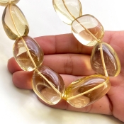 Beer Quartz 14.5-33mm Smooth Nugget Shape AAA Grade Gemstone Beads Strand - Total 1 Strand of 16 Inch.