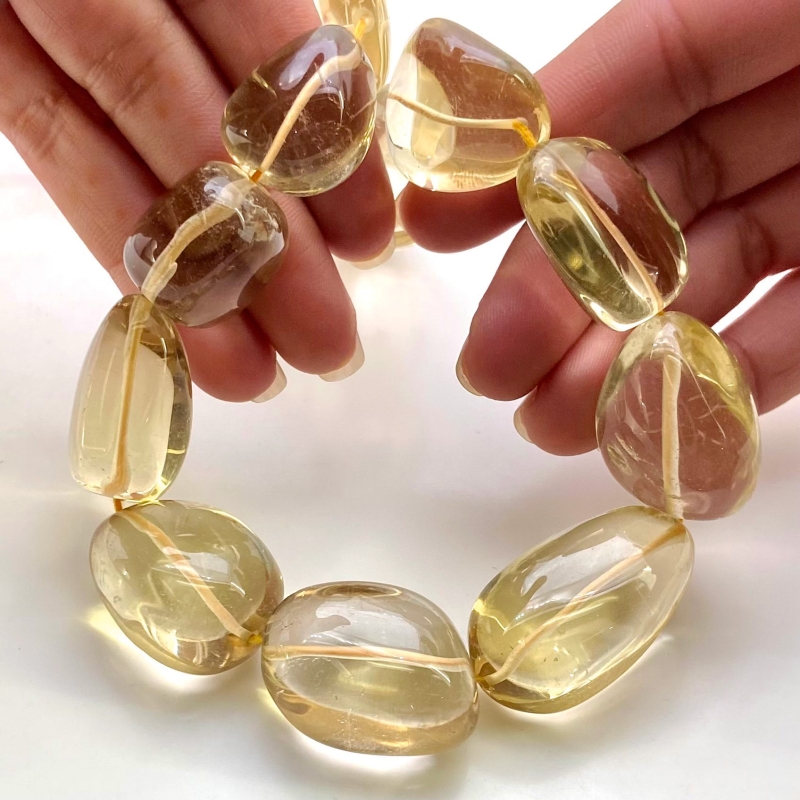 Beer Quartz 14.5-33mm Smooth Nugget Shape AAA Grade Gemstone Beads Strand - Total 1 Strand of 16 Inch.