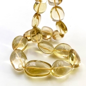 Beer Quartz 14.5-33mm Smooth Nugget Shape AAA Grade Gemstone Beads Strand - Total 1 Strand of 16 Inch.