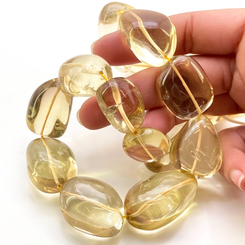 Beer Quartz 14.5-33mm Smooth Nugget Shape AAA Grade Gemstone Beads Strand - Total 1 Strand of 16 Inch.