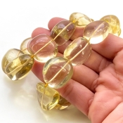 Beer Quartz 14.5-33mm Smooth Nugget Shape AAA Grade Gemstone Beads Strand - Total 1 Strand of 16 Inch.