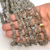 Labradorite 5-7mm Tumbled Chip Shape A Grade Gemstone Beads Strand - Total 1 Strand of 36 Inch.