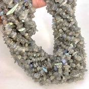 Labradorite 5-7mm Tumbled Chip Shape A Grade Gemstone Beads Strand - Total 1 Strand of 36 Inch.