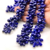 Lapis Lazuli 9-12mm Smooth Drop Shape A Grade Gemstone Beads Strand - Total 1 Strand of 14 Inch.