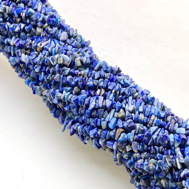 Lapis Lazuli 3-6mm Tumbled Chip Shape AA Grade Gemstone Beads Strand - Total 1 Strand of 34 Inch.
