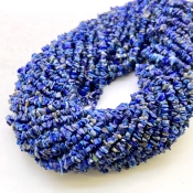 Lapis Lazuli 3-6mm Tumbled Chip Shape AA Grade Gemstone Beads Strand - Total 1 Strand of 34 Inch.