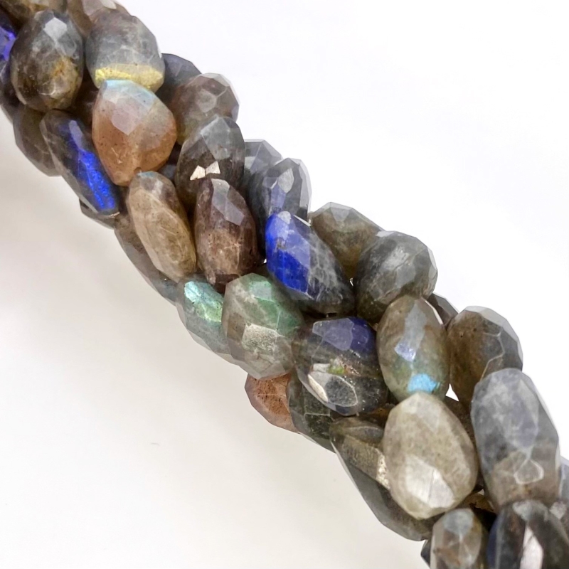Labradorite 12-20mm Faceted Nugget Shape A Grade Gemstone Beads Strand - Total 1 Strand of 24 Inch.