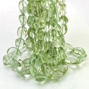Green Amethyst 11-20mm Smooth Nugget Shape AAA Grade Gemstone Beads Strand - Total 1 Strand of 16 Inch.