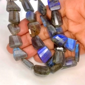 Labradorite 12-19mm Step Cut Nugget Shape AAA Grade Gemstone Beads Strand - Total 1 Strand of 16 Inch.