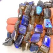 Labradorite 12-19mm Step Cut Nugget Shape AAA Grade Gemstone Beads Strand - Total 1 Strand of 16 Inch.