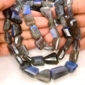 Labradorite 12-19mm Step Cut Nugget Shape AAA Grade Gemstone Beads Strand - Total 1 Strand of 16 Inch.