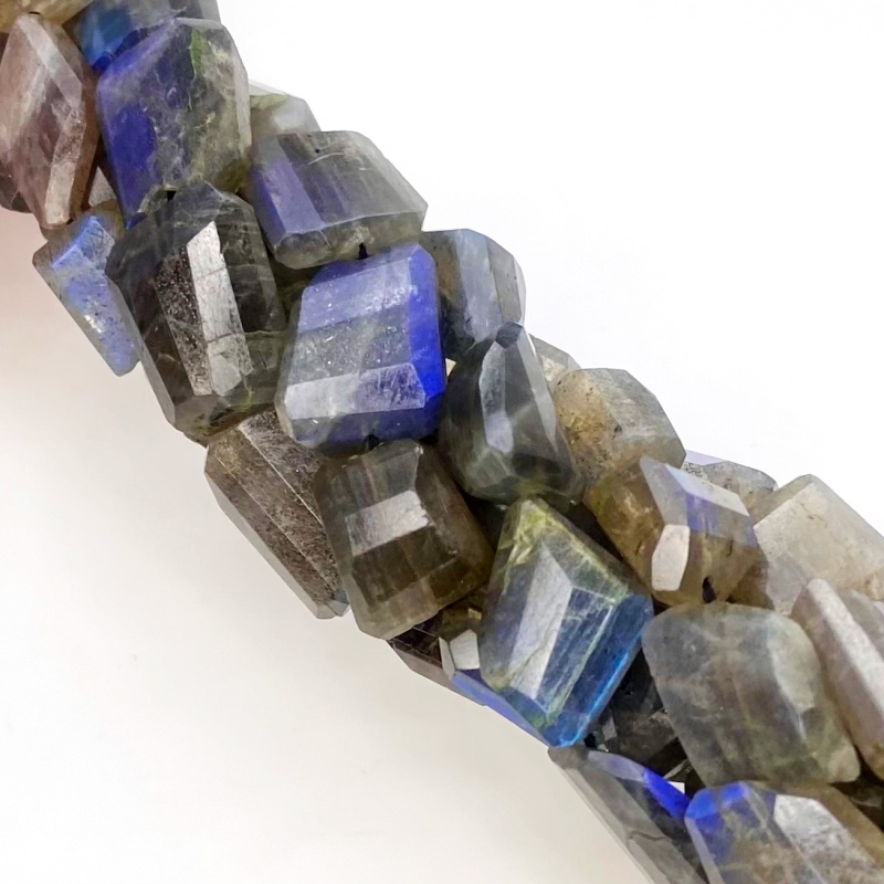 Labradorite 12-19mm Step Cut Nugget Shape AAA Grade Gemstone Beads Strand - Total 1 Strand of 16 Inch.