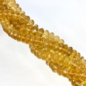 Beer Quartz 8-9.5mm Faceted Rondelle Shape AA+ Grade Gemstone Beads Lot - Total 5 Strands of 9 Inch.