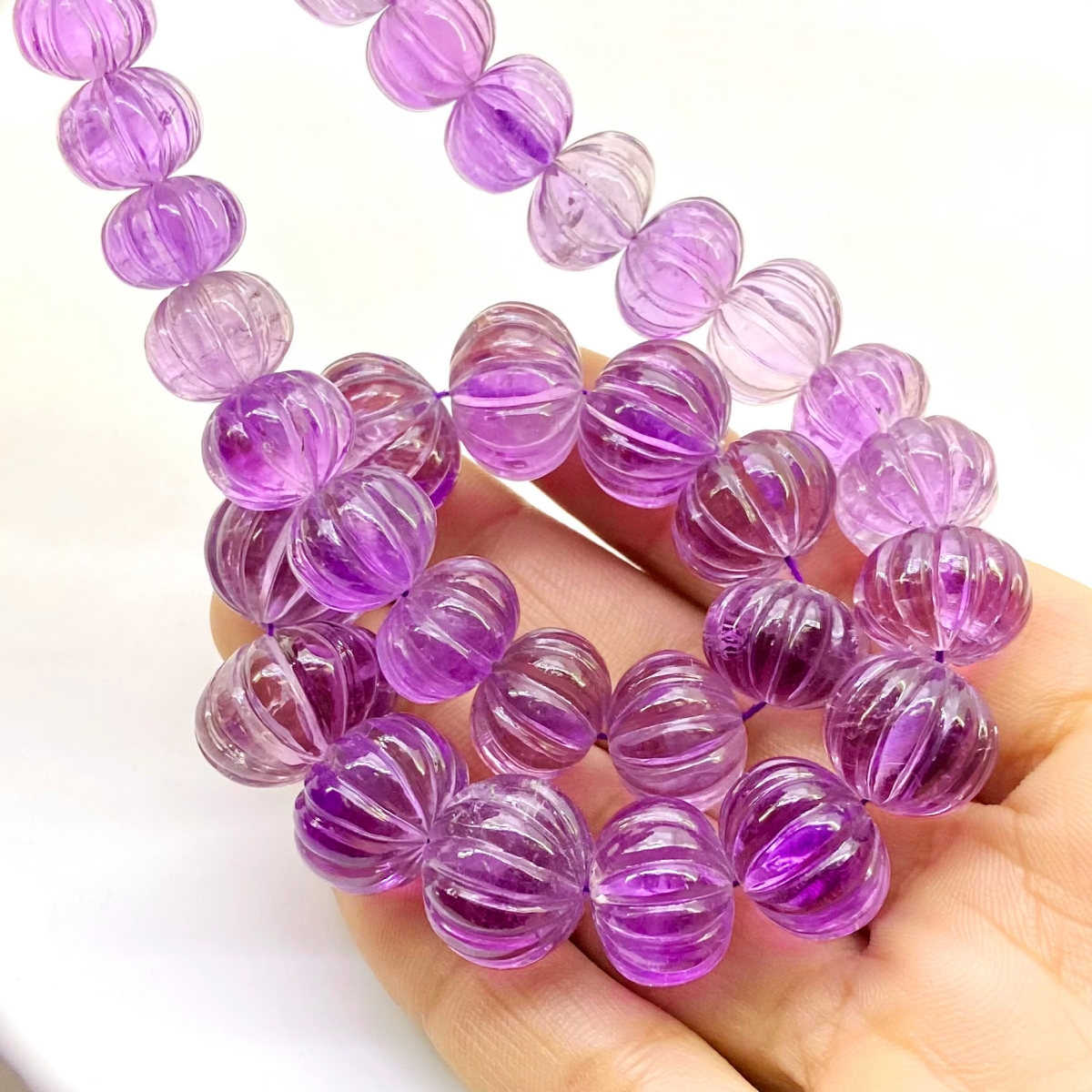 Stone Adorable! 2 Amethyst Sitting Carved Cat Beads | 21x14x10mm | Purple | 2 Beads