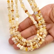 Ethiopian Opal 4-6mm Smooth Un-Cut Shape AA+ Grade Gemstone Beads Lot - Total 3 Strands of 16 Inch.