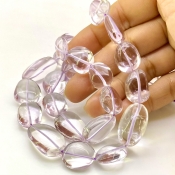 Pink Amethyst 12-25mm Smooth Nugget Shape A Grade Gemstone Beads Strand - Total 1 Strand of 17 Inch.