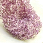 Pink Amethyst 6-8mm Smooth Drop Shape B Grade Gemstone Beads Strand - Total 1 Strand of 14 Inch.