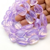 Lavender Quartz 12-28mm Smooth Nugget Shape AAA Grade Gemstone Beads Strand - Total 1 Strand of 17 Inch.
