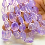 Lavender Quartz 12-28mm Smooth Nugget Shape AAA Grade Gemstone Beads Strand - Total 1 Strand of 17 Inch.