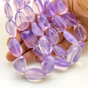 Lavender Quartz 12-28mm Smooth Nugget Shape AAA Grade Gemstone Beads Strand - Total 1 Strand of 17 Inch.