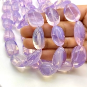Lavender Quartz 12-28mm Smooth Nugget Shape AAA Grade Gemstone Beads Strand - Total 1 Strand of 17 Inch.