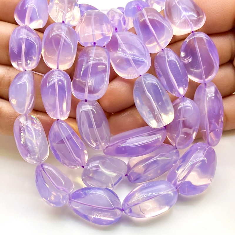 Lavender Quartz 12-28mm Smooth Nugget Shape AAA Grade Gemstone Beads Strand - Total 1 Strand of 17 Inch.