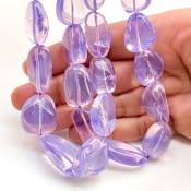 Lavender Quartz 10-26mm Smooth Nugget Shape AAA Grade Gemstone Beads Strand - Total 1 Strand of 18 Inch.