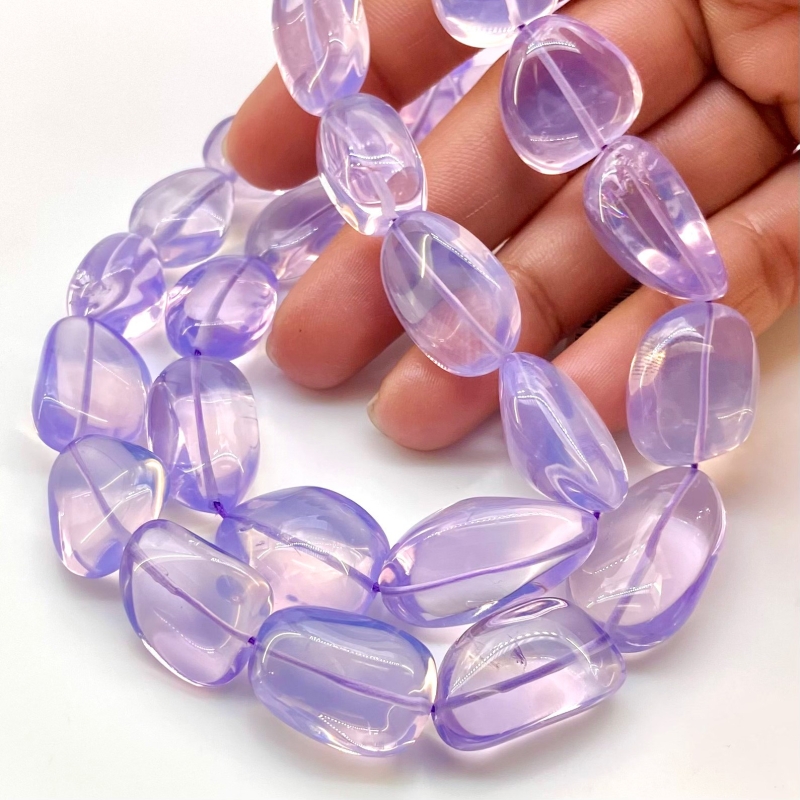 Lavender Quartz 10-26mm Smooth Nugget Shape AAA Grade Gemstone Beads Strand - Total 1 Strand of 18 Inch.