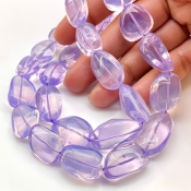 Lavender Quartz 10-26mm Smooth Nugget Shape AAA Grade Gemstone Beads Strand - Total 1 Strand of 18 Inch.