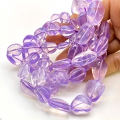 Lavender Quartz 10-26mm Smooth Nugget Shape AAA Grade Gemstone Beads Strand - Total 1 Strand of 18 Inch.