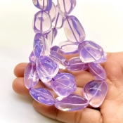 Lavender Quartz 10-26mm Smooth Nugget Shape AAA Grade Gemstone Beads Strand - Total 1 Strand of 18 Inch.