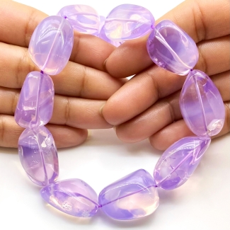 Lavender Quartz 18-31mm Smooth Nugget Shape AAA Grade Gemstone Beads Strand - Total 1 Strand of 18 Inch.