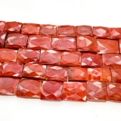 Red Jasper 20-25mm Faceted Chicklet Shape AA Grade Gemstone Beads Strand - Total 1 Strand of 16 Inch.
