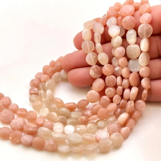 Multi Moonstone 7-10mm Faceted Round Shape AA Grade Gemstone Beads Lot - Total 18 Strands of 8 Inch.