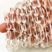 Crystal Quartz 7-13mm Smooth Nugget Shape AAA Grade Gemstone Beads Strand - Total 1 Strand of 16 Inch.