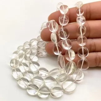 Crystal Quartz 6-15mm Smooth Nugget Shape AAA Grade Gemstone Beads Strand - Total 1 Strand of 16 Inch.