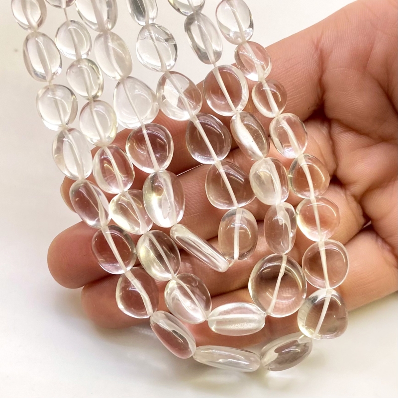 Crystal Quartz 6-15mm Smooth Nugget Shape AAA Grade Gemstone Beads Strand - Total 1 Strand of 16 Inch.