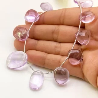 Pink Amethyst 13-22mm Smooth Nugget Shape AAA Grade Gemstone Beads Layout - Total 1 Strand of 10 Inch.
