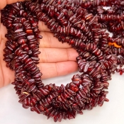 Amber 6-11mm Tumbled Chip Shape AA Grade Gemstone Beads Strand - Total 1 Strand of 18 Inch.