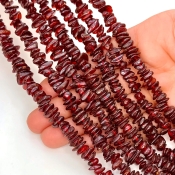 Amber 6-11mm Tumbled Chip Shape AA Grade Gemstone Beads Strand - Total 1 Strand of 18 Inch.
