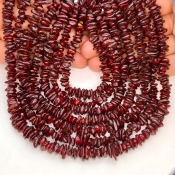 Amber 6-11mm Tumbled Chip Shape AA Grade Gemstone Beads Strand - Total 1 Strand of 18 Inch.