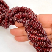 Amber 6-11mm Tumbled Chip Shape AA Grade Gemstone Beads Strand - Total 1 Strand of 18 Inch.